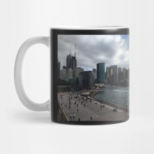 Sydney Harbor under an overcast sky Mug